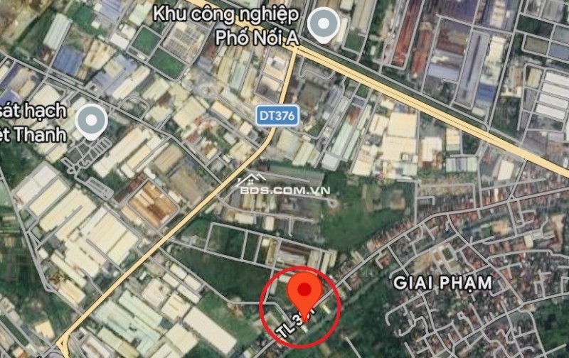Bán 124m2 đất giãn dân Giai Phạm, mặt đường TL381, Cạnh KCN Phố Nối A, làm dòng tiền đợi X2